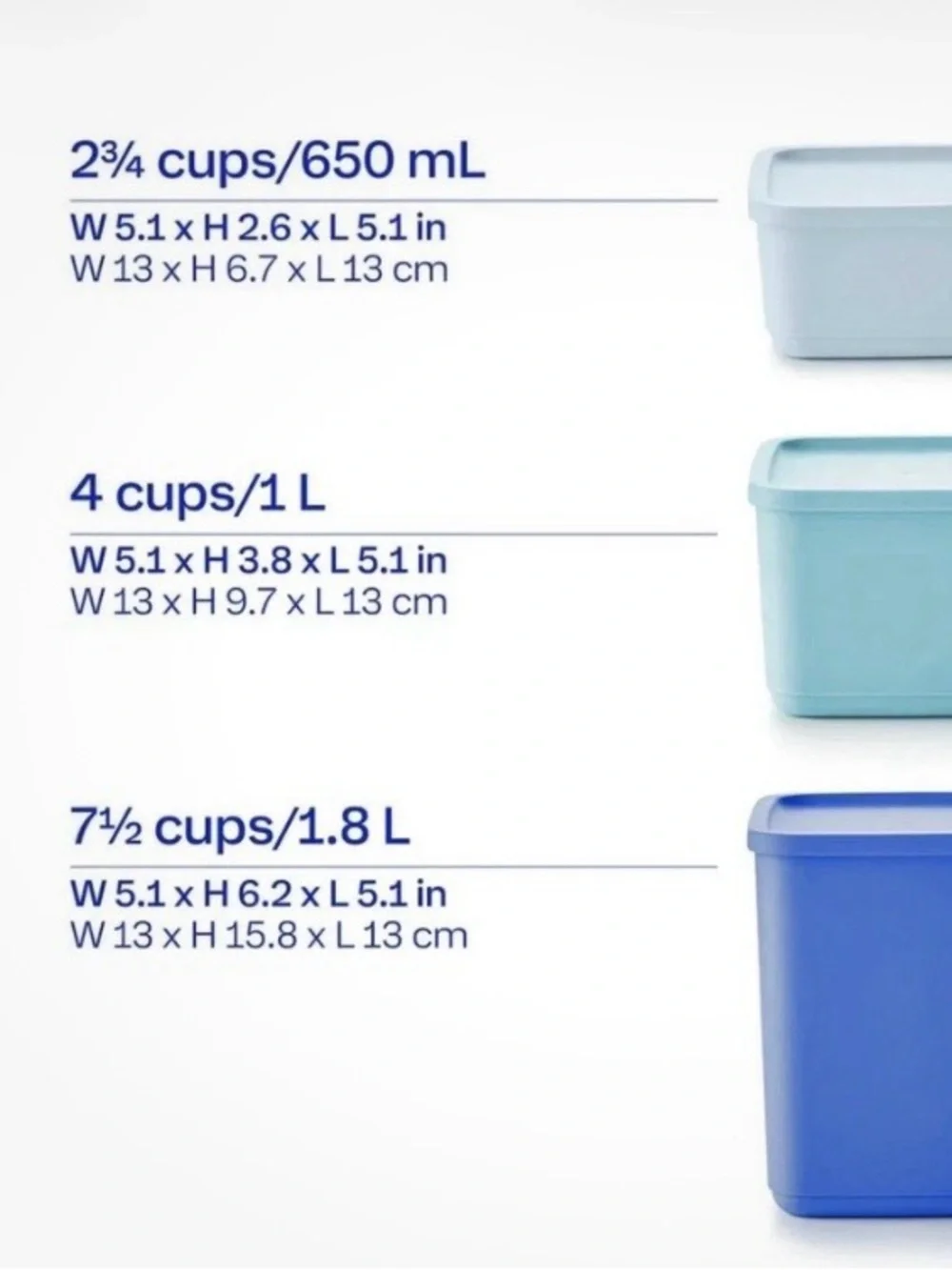 NWT Tupperware Basic Brights Square 12 pieces Food Storage Container Set